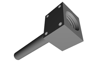 Sampling port 3D model